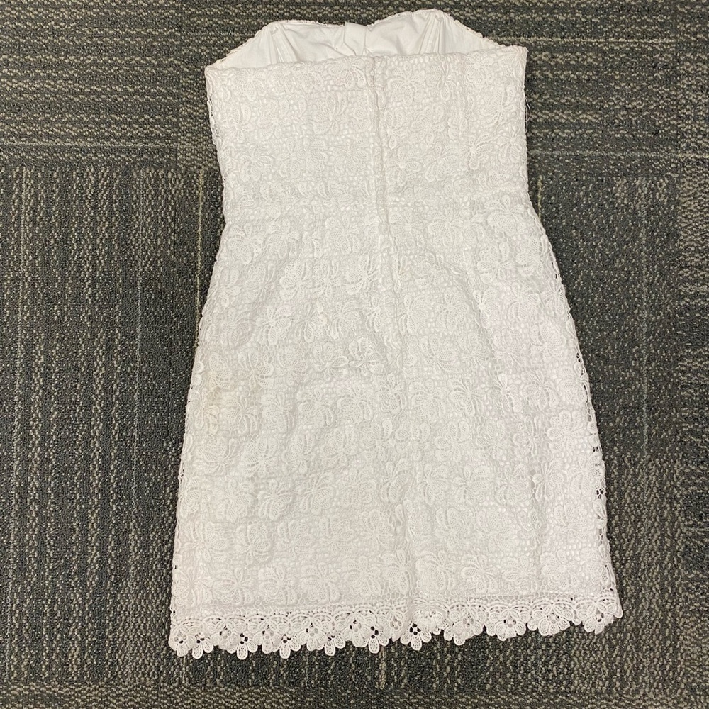 Lilly Pulitzer White Bumblebee Lace Larter Strapless Dress - Picture 9 of 12